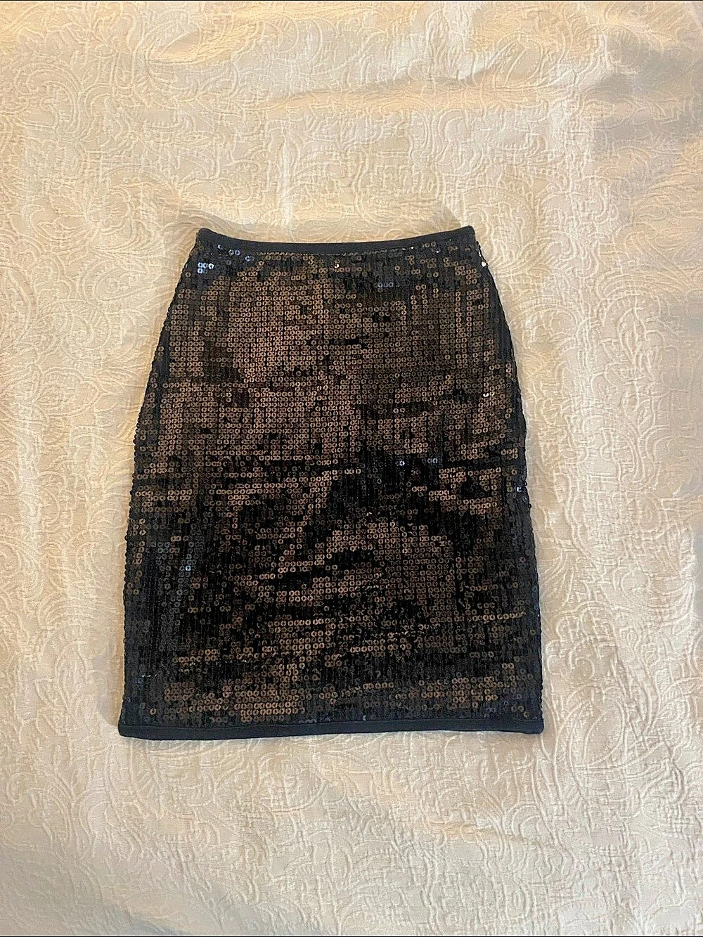 TALULA Black Sequin Mini Skirt Size XS Like New